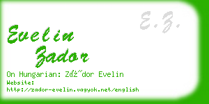 evelin zador business card